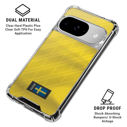 Sweden Soccer Flag Google Pixel 10 Clear Case